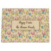 Schattigee Waterverf Paaseieren, Konijntje en Bloe Groot Cadeauzakje (Voorkant)