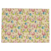 Schattigee Waterverf Paaseieren, Konijntje en Bloe Groot Cadeauzakje (Achterkant)