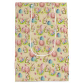 Schattigee Waterverf Paaseieren, Konijntje en Bloe Medium Cadeauzakje (Achterkant)