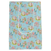 Schattigee Waterverf Paaseieren, Konijntje en Bloe Medium Cadeauzakje (Achterkant)