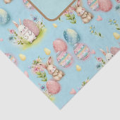 Schattigee Waterverf Paaseieren, Konijntje en Bloe Tissuepapier (Detail)