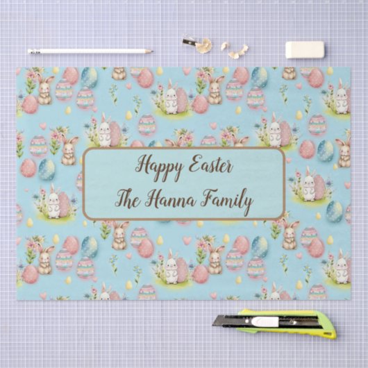 Schattigee Waterverf Paaseieren, Konijntje en Bloe Tissuepapier (Craft)