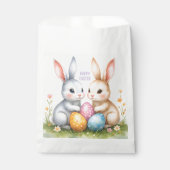 Schattigee Waterverf paashaas Happy Easter Bedankzakje (Voorkant)