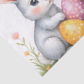 Schattigee Waterverf paashaas Happy Easter Tissuepapier (Detail)