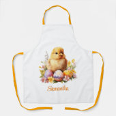 Schattigee waterverf Paaskuiken met Schort (Voorkant)
