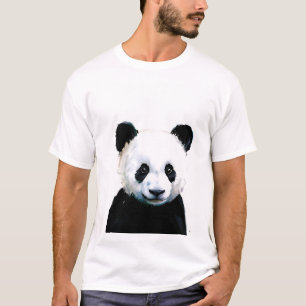 Schattigee Waterverf Panda Illustratie T-shirt