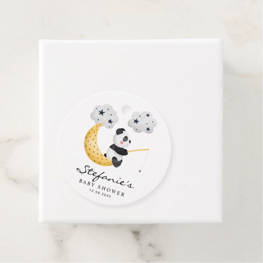 Schattigee Waterverf Panda Twinkle Twinkle Baby sh Bedankjes Labels (In situ)