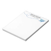 Schattigee waterverf Papier Vliegtuig met Opmerkin Notitieblok (Linkerzijde)