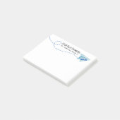 Schattigee waterverf Papier Vliegtuig met Opmerkin Post-it® Notes (Schuin)
