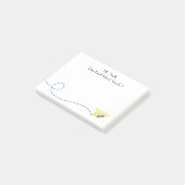 Schattigee waterverf Papier Vliegtuig met Opmerkin Post-it® Notes (Schuin)