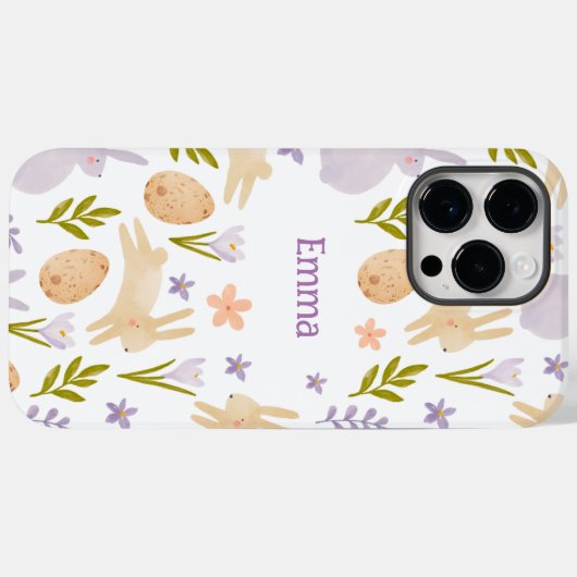 Schattigee Waterverf Pasen Case-Mate iPhone Case (Achterkant (horizontaal))