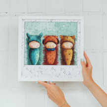 Schattigee Waterverf Pasgeboren baby's slapen Nurs