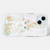 Schattigee Waterverf Pastel Cat Case-Mate iPhone Case (Achterkant (horizontaal))