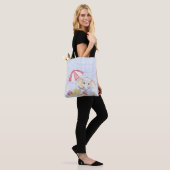 SCHATTIGEE WATERVERF PASTEL OLIFANT OP HET STRAND TOTE BAG (Op model)