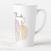 Schattigee Waterverf Pastel Pompoen Geef Bedankt Latte Mok (Rechts)