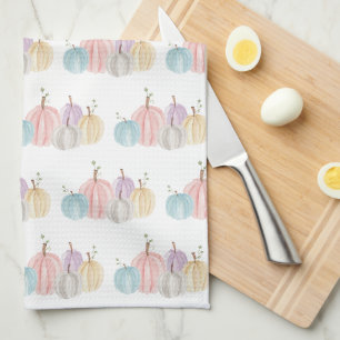 Schattigee Waterverf Pastel Pompoen Patroon Thanks Theedoek
