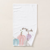 Schattigee Waterverf Pastel Pompoenen Geef Bedankt Bad Handdoek (Handdoek)