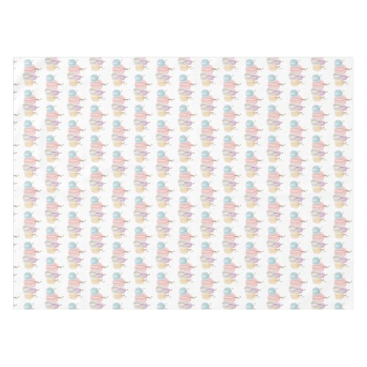 Schattigee Waterverf Pastel Pompoenen Thanksgiving Tafelkleed (Voorkant (Horizontaal))