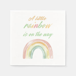 Schattigee Waterverf Pastel Rainbow Baby shower Servet