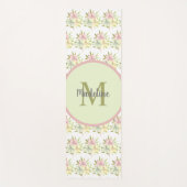 Schattigee Waterverf Pastelbloem Monogram Yoga Mat (Voorkant)