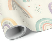 Schattigee Waterverf Pastelregenbogen Cadeaupapier (Rol Hoek)
