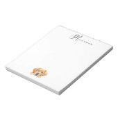 Schattigee Waterverf Peeking Golden Gepersonalisee Notitieblok (Linkerzijde)