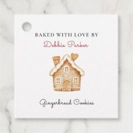 Schattigee waterverf peperkoek huis gebakken met l bedankjes labels