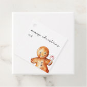 Schattigee Waterverf peperkoek man vrolijk kerstfe Bedankjes Labels (In situ)