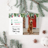 Schattigee Waterverf Pet Foto Kerst Feestdagenkaart