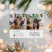 Schattigee Waterverf Pet Foto Kerst Feestdagenkaart