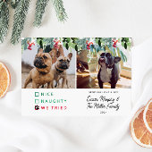 Schattigee Waterverf Pet Foto Kerst Feestdagenkaart