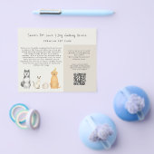 Schattigee Waterverf Pet Sitter Dog Walker Busines Flyer (Enkel)