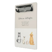 Schattigee Waterverf Pet Sitter Dog Walker Busines Mini Klembord (Angled2)