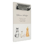 Schattigee Waterverf Pet Sitter Dog Walker Busines Mini Klembord (Schuin)