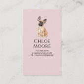 Schattigee Waterverf Pet Sitter Dog Walker Pet Car Visitekaartje (Achterkant)