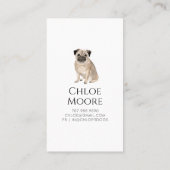 Schattigee Waterverf Pet Sitter Dog Walker Visitekaartje (Achterkant)