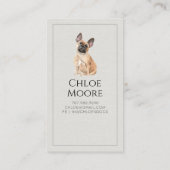 Schattigee Waterverf Pet Sitter Dog WalkerZakelijk Visitekaartje (Achterkant)