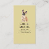 Schattigee Waterverf Pet Sitter Dog WalkerZakelijk Visitekaartje (Achterkant)