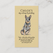 Schattigee Waterverf Pet Sitter Dog WalkerZakelijk Visitekaartje (Voorkant)