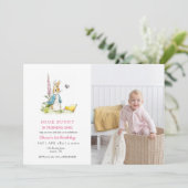 Schattigee Waterverf Peter Rabbit 1e verjaardag Kaart (Staand voorkant)