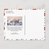 Schattigee Waterverf Pinguïns Patroon Kerstmis Fot Feestdagenkaart (Achterkant)