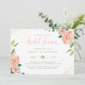 Schattigee Waterverf pioenen en eucalyptus Vrijgez Kaart (Staand voorkant)