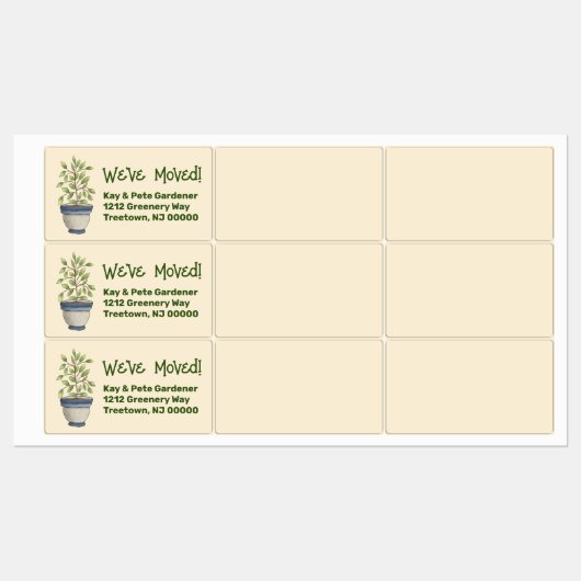 Schattigee Waterverf Planten Labels (Vel)