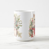 SCHATTIGEE WATERVERF PLUIZIGE KERST KITTEN KOFFIEMOK (Center)