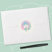 Schattigee Waterverf Polar Beer Cub Christmas Ronde Sticker