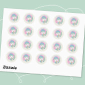 Schattigee Waterverf Polar Beer Cub Christmas Ronde Sticker