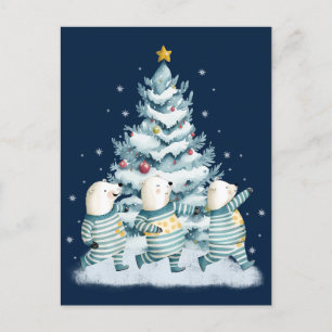 Schattigee Waterverf Polar Beren Briefkaart