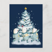 Schattigee Waterverf Polar Beren Briefkaart (Voorkant)