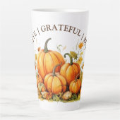 Schattigee Waterverf pompoen dankbaar dankbaar gez Latte Mok (Voorkant)