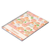 Schattigee Waterverf Pompoen Patch aangepaste naam Notitieboek (Linkerzijde)